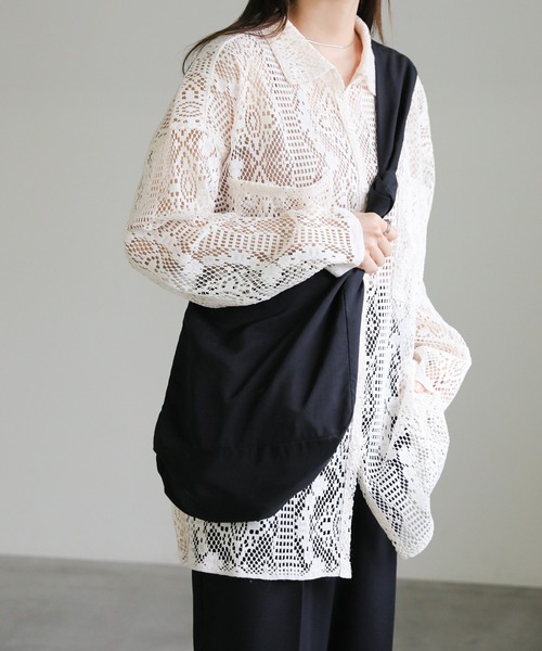 select MOCA（セレクトモカ）の「ナイロントートショルダーバッグ（ショルダーバッグ・レディース・ブラック/アイボリー・FREE）」の7枚目の写真