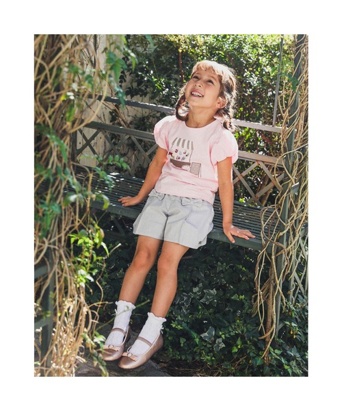 BeBe（ベベ）の「BeBe/コードレーンタックキュロットパンツ(90~150cm)（その他パンツ・キッズ・グレー系その他/ブルー系その他・100/90/110/120/140/150/130）」の18枚目の写真