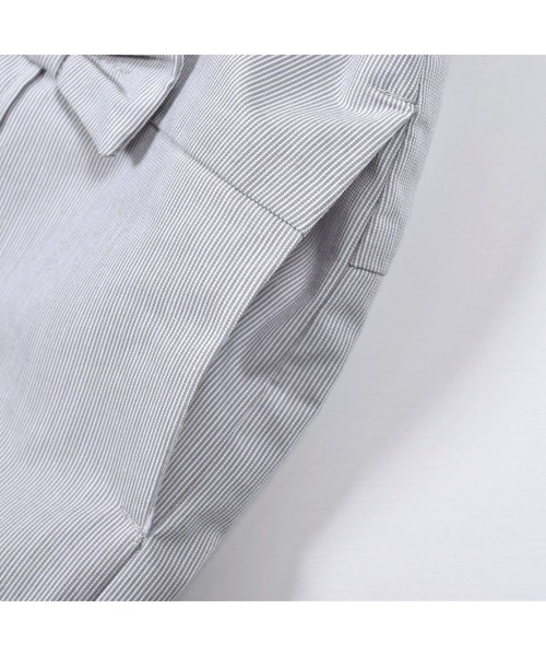 BeBe（ベベ）の「BeBe/コードレーンタックキュロットパンツ(90~150cm)（その他パンツ・キッズ・グレー系その他/ブルー系その他・100/90/110/120/140/150/130）」の4枚目の写真