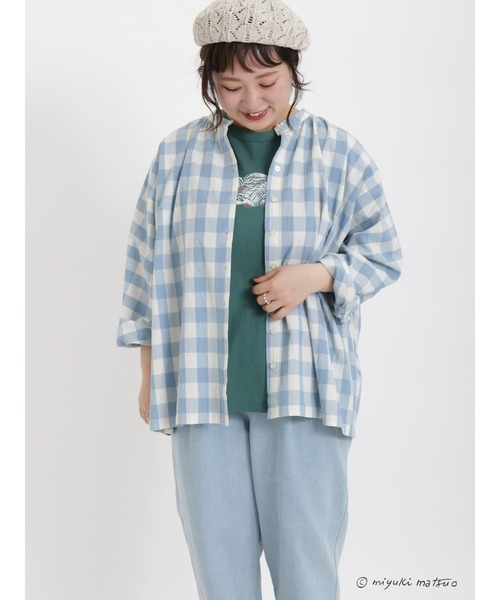 Samansa Mos2（サマンサ モスモス）の「【miyuki matsuo × SamansaMos2】半袖Tシャツ（Tシャツ/カットソー・レディース・ベージュ/チャコール/グリーン/オフホワイト・ﾌﾘ-）」の16枚目の写真