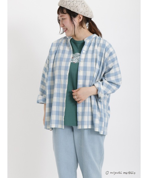 Samansa Mos2（サマンサ モスモス）の「【miyuki matsuo × SamansaMos2】半袖Tシャツ（Tシャツ/カットソー・レディース・ベージュ/チャコール/グリーン/オフホワイト・ﾌﾘ-）」の17枚目の写真