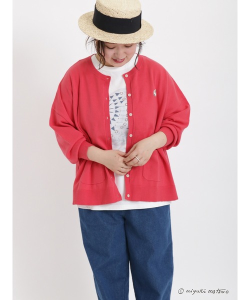 Samansa Mos2（サマンサ モスモス）の「【miyuki matsuo × SamansaMos2】半袖Tシャツ（Tシャツ/カットソー・レディース・ベージュ/チャコール/グリーン/オフホワイト・ﾌﾘ-）」の21枚目の写真