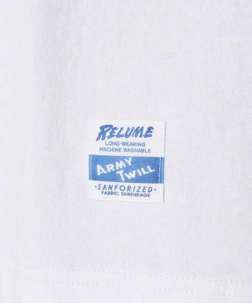 ARMY TWILL（アーミーツイル）の「【ARMY TWILL / アーミーツイル】別注 ステンシルプリントTEE（Tシャツ/カットソー・メンズ・ブラックミックス/ホワイト/ホワイト系その他/ホワイト×ホワイト/ネイビー/サックスブルー・MEDIUM/LARGE）」の7枚目の写真