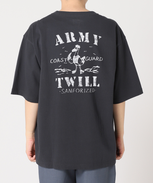 ARMY TWILL（アーミーツイル）の「【ARMY TWILL / アーミーツイル】別注 ステンシルプリントTEE（Tシャツ/カットソー・メンズ・ブラックミックス/ホワイト/ホワイト系その他/ホワイト×ホワイト/ネイビー/サックスブルー・MEDIUM/LARGE）」の11枚目の写真