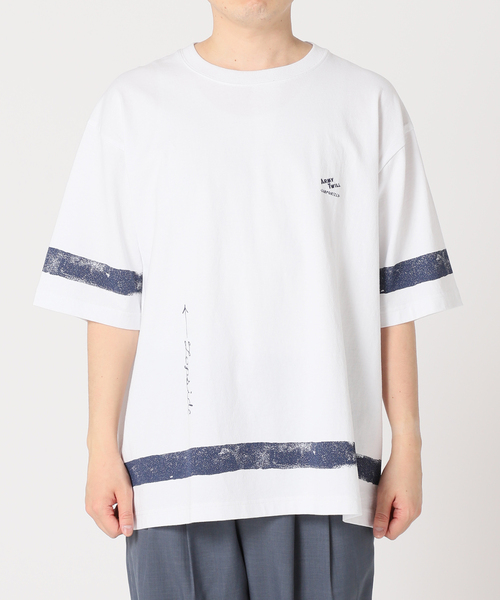 ARMY TWILL（アーミーツイル）の「【ARMY TWILL / アーミーツイル】別注 ステンシルプリントTEE（Tシャツ/カットソー・メンズ・ブラックミックス/ホワイト/ホワイト系その他/ホワイト×ホワイト/ネイビー/サックスブルー・MEDIUM/LARGE）」の13枚目の写真