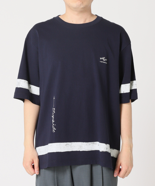 ARMY TWILL（アーミーツイル）の「【ARMY TWILL / アーミーツイル】別注 ステンシルプリントTEE（Tシャツ/カットソー・メンズ・ブラックミックス/ホワイト/ホワイト系その他/ホワイト×ホワイト/ネイビー/サックスブルー・MEDIUM/LARGE）」の19枚目の写真