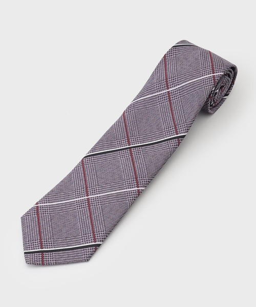 TAKEO KIKUCHI(タケオキクチ)の「【Made in JAPAN】番千鳥ウィンドペン柄 ネクタイ(ネクタイ・メンズ・グリーン系その他3/ワイン系1/ネイビー系1/ブラウン系その他2/ピンク系その他・00)」の4枚目の写真