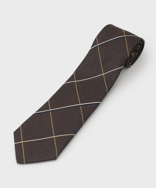 TAKEO KIKUCHI(タケオキクチ)の「【Made in JAPAN】番千鳥ウィンドペン柄 ネクタイ(ネクタイ・メンズ・グリーン系その他3/ワイン系1/ネイビー系1/ブラウン系その他2/ピンク系その他・00)」の2枚目の写真