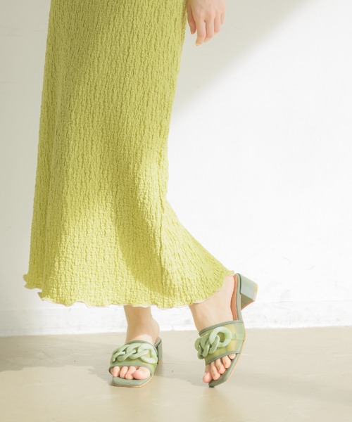 idem（イデム）の「skeleton chain sandals/チェーンサンダル【サイズ展開あり】（サンダル・レディース・グリーン/ベージュ・SMALL/MEDIUM/LARGE）」の12枚目の写真