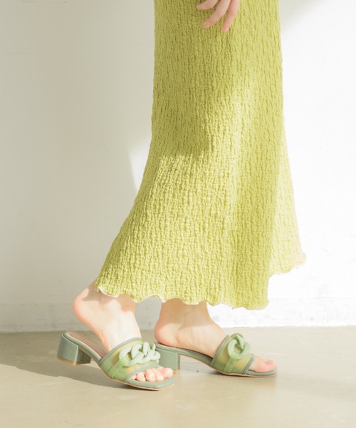idem（イデム）の「skeleton chain sandals/チェーンサンダル【サイズ展開あり】（サンダル・レディース・グリーン/ベージュ・SMALL/MEDIUM/LARGE）」の13枚目の写真