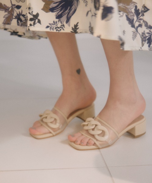 idem（イデム）の「skeleton chain sandals/チェーンサンダル【サイズ展開あり】（サンダル・レディース・グリーン/ベージュ・SMALL/MEDIUM/LARGE）」の6枚目の写真