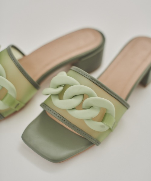 idem（イデム）の「skeleton chain sandals/チェーンサンダル【サイズ展開あり】（サンダル・レディース・グリーン/ベージュ・SMALL/MEDIUM/LARGE）」の17枚目の写真