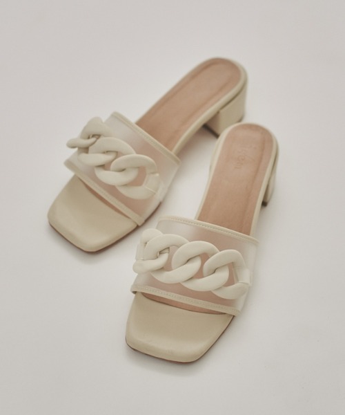 idem（イデム）の「skeleton chain sandals/チェーンサンダル【サイズ展開あり】（サンダル・レディース・グリーン/ベージュ・SMALL/MEDIUM/LARGE）」の4枚目の写真