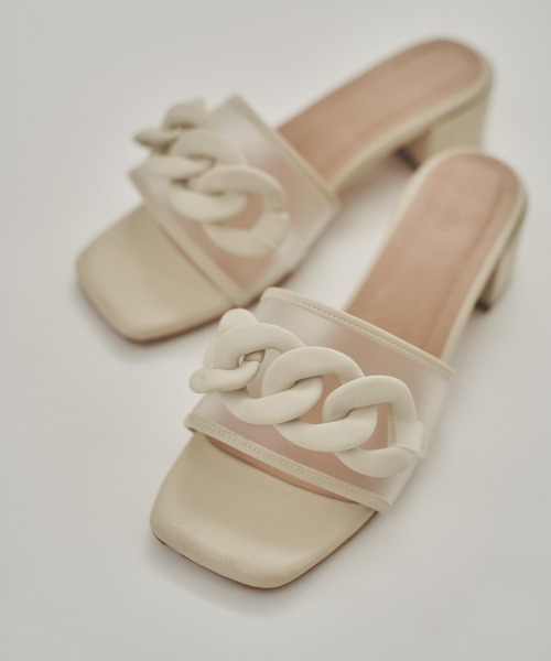 idem（イデム）の「skeleton chain sandals/チェーンサンダル【サイズ展開あり】（サンダル・レディース・グリーン/ベージュ・SMALL/MEDIUM/LARGE）」の18枚目の写真