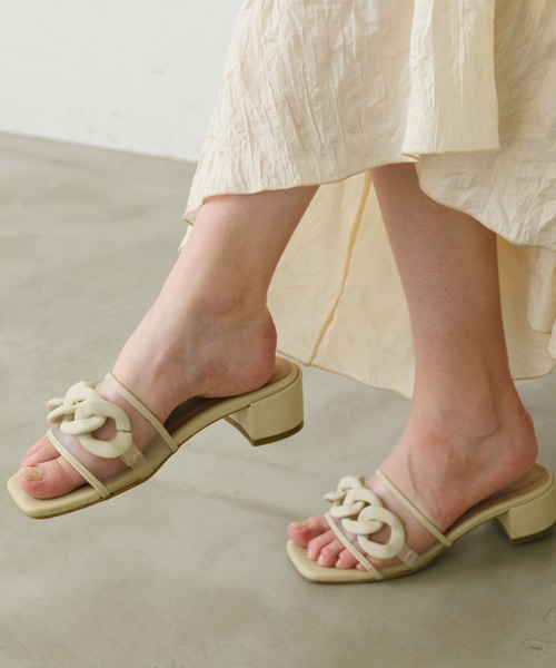 idem（イデム）の「skeleton chain sandals/チェーンサンダル【サイズ展開あり】（サンダル・レディース・グリーン/ベージュ・SMALL/MEDIUM/LARGE）」の20枚目の写真