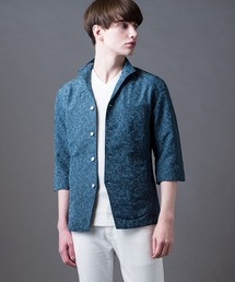 COZZA-SHIRT(コッザ シャツ)イタリアンカラー 5分袖 シャツジャケット