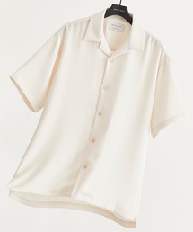 ドレープオープンカラーショートスリーブシャツ|EC限定