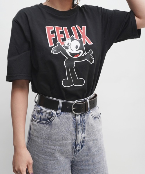 E.M.A.N.O.N(エマノン)の「【E.M.A.N.O.N】FELIXスタンドプリントレギュラーTシャツ/ロゴTシャツ(Tシャツ/カットソー・レディース・オフホワイト/ブラック/スミクロ・FREE)」の15枚目の写真