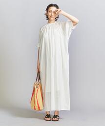 BEAUTY&YOUTH UNITED ARROWS | 麻コットン ギャザーボリューム ワンピース -ウォッシャブル-(ワンピース)