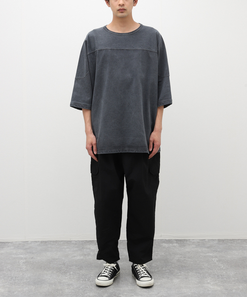 LENO(リノ)の「【LENO×JOURNAL STANDARD / リノ】別注 FOOT BALL T-SHIRT(Tシャツ/カットソー・メンズ・パープル/ブラック系その他・2/3)」の5枚目の写真