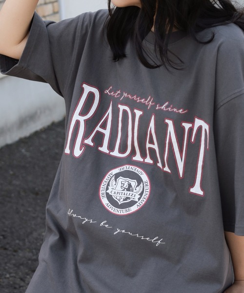 make a ray!（メイク ア レイ！）の「アメリカンヴィンテージ ストリート 古着風 半袖Tシャツ/ ビッグシルエット（Tシャツ/カットソー・レディース・チャコールグレー/オフホワイト/ホワイト/ダークネイビー/ネイビー/スミクロ・M/L）」の4枚目の写真