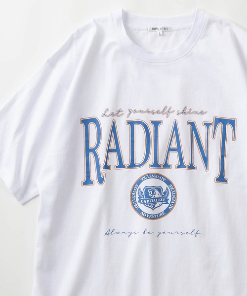 make a ray!（メイク ア レイ！）の「アメリカンヴィンテージ ストリート 古着風 半袖Tシャツ/ ビッグシルエット（Tシャツ/カットソー・レディース・チャコールグレー/オフホワイト/ホワイト/ダークネイビー/ネイビー/スミクロ・M/L）」の9枚目の写真