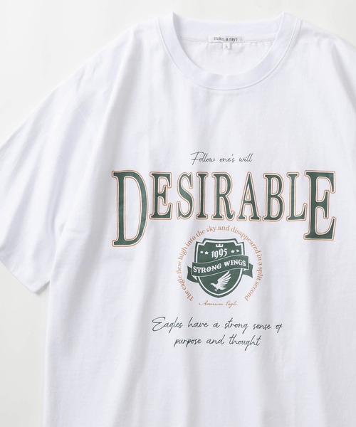 make a ray!（メイク ア レイ！）の「アメリカンヴィンテージ ストリート 古着風 半袖Tシャツ/ ビッグシルエット（Tシャツ/カットソー・レディース・チャコールグレー/オフホワイト/ホワイト/ダークネイビー/ネイビー/スミクロ・M/L）」の13枚目の写真