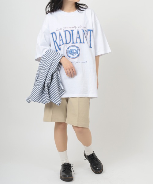 make a ray!（メイク ア レイ！）の「アメリカンヴィンテージ ストリート 古着風 半袖Tシャツ/ ビッグシルエット（Tシャツ/カットソー・レディース・チャコールグレー/オフホワイト/ホワイト/ダークネイビー/ネイビー/スミクロ・M/L）」の20枚目の写真