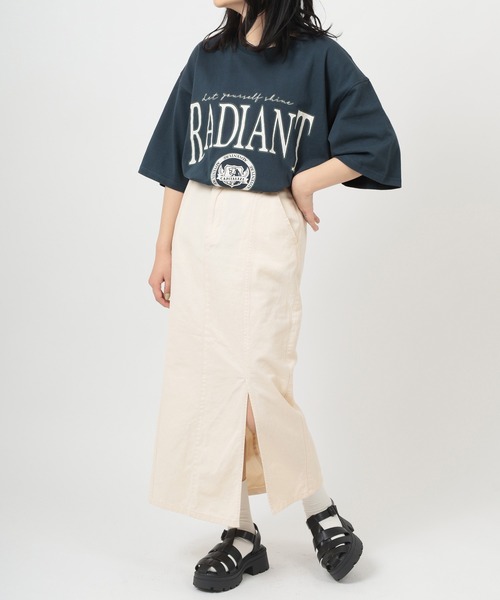 make a ray!（メイク ア レイ！）の「アメリカンヴィンテージ ストリート 古着風 半袖Tシャツ/ ビッグシルエット（Tシャツ/カットソー・レディース・チャコールグレー/オフホワイト/ホワイト/ダークネイビー/ネイビー/スミクロ・M/L）」の18枚目の写真