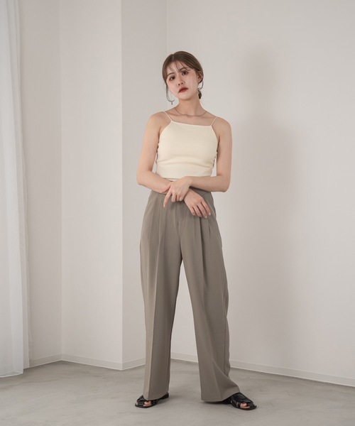 Amiur（エミレ）の「cut rib cup camisole（キャミソール・レディース・ブラック/ベージュ/アイボリー・FREE）」の17枚目の写真