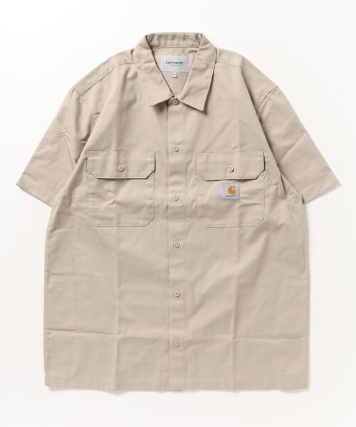 Carhartt WIP(カーハートダブリューアイピー)の「Carhartt WIP/カーハートダブリューアイピー S/S MASTER SHIRT 半袖シャツ レギュラーフィット I027580(シャツ/ブラウス・メンズ・グレイッシュブルー/ベージュ/ブラック・M/L/XL)」の7枚目の写真