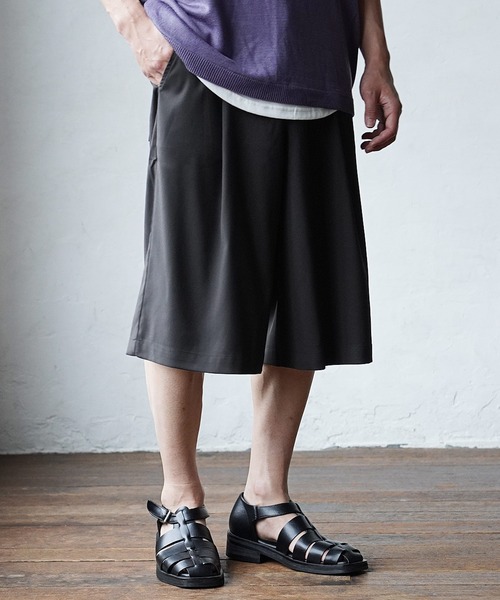 MinoriTY（マイノリティ）の「【MinoriTY】極太ワイドハーフパンツ ショートパンツ ショーツ 膝下 メンズ 無地 秋服 夏服（その他パンツ・メンズ・チャコール/ブルーグリーン/ブラック・S/M/L）」の16枚目の写真