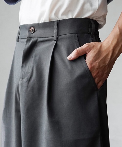 MinoriTY（マイノリティ）の「【MinoriTY】極太ワイドハーフパンツ ショートパンツ ショーツ 膝下 メンズ 無地 秋服 夏服（その他パンツ・メンズ・チャコール/ブルーグリーン/ブラック・S/M/L）」の9枚目の写真