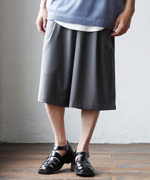 MinoriTY（マイノリティ）の「【MinoriTY】極太ワイドハーフパンツ ショートパンツ ショーツ 膝下 メンズ 無地 秋服 夏服（その他パンツ・メンズ・チャコール/ブルーグリーン/ブラック・S/M/L）」の22枚目の写真