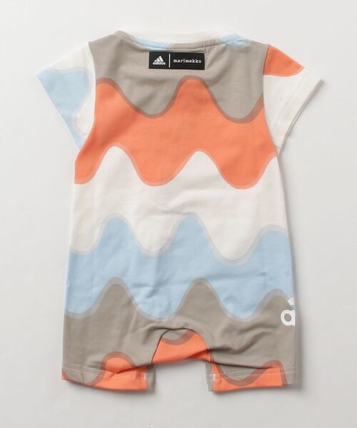 adidas（アディダス）の「マリメッコ 総柄プリント コットンボディスーツ / ロンパース / アディダス adidas（ロンパース・キッズ・ホワイト×ブルー/ホワイト×ブラウン・60/70/80/90）」の11枚目の写真