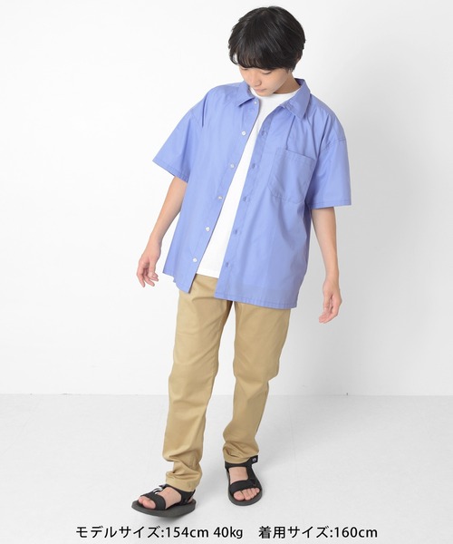 GLAZOS（グラソス）の「[テーパード]ストレッチ・フロントタックパンツ（その他パンツ・キッズ・ブラック/ベージュ/カーキ・140cm/150cm/160cm/170cm）」の5枚目の写真