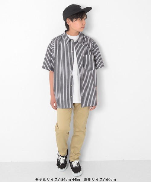 GLAZOS（グラソス）の「[テーパード]ストレッチ・フロントタックパンツ（その他パンツ・キッズ・ブラック/ベージュ/カーキ・140cm/150cm/160cm/170cm）」の22枚目の写真