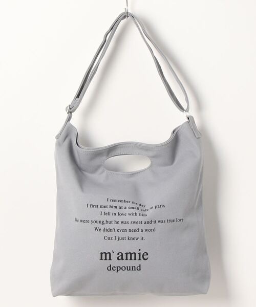 Revo.（レボ）の「ロゴプリント キャンバス 2WAY ショルダーバッグ/ハンドバッグ（ショルダーバッグ・レディース・グレー/ブラック/アイボリー/ネイビー/ワイン・FREE）」の13枚目の写真