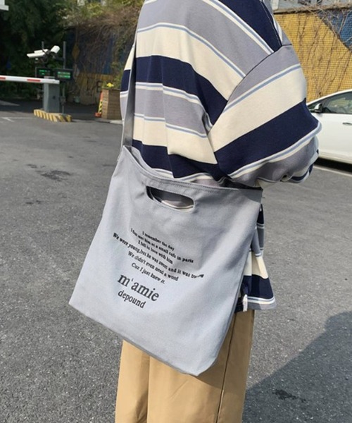 Revo.（レボ）の「ロゴプリント キャンバス 2WAY ショルダーバッグ/ハンドバッグ（ショルダーバッグ・レディース・グレー/ブラック/アイボリー/ネイビー/ワイン・FREE）」の16枚目の写真