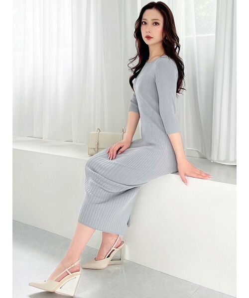 RESEXXY（リゼクシー）の「リブニットワンピース（ワンピース・レディース・オレンジ/ベージュ/ブルー/ブラック・SMALL/MEDIUM）」の15枚目の写真