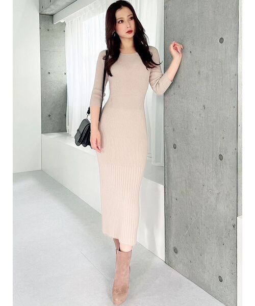 RESEXXY（リゼクシー）の「リブニットワンピース（ワンピース・レディース・オレンジ/ベージュ/ブルー/ブラック・SMALL/MEDIUM）」の19枚目の写真