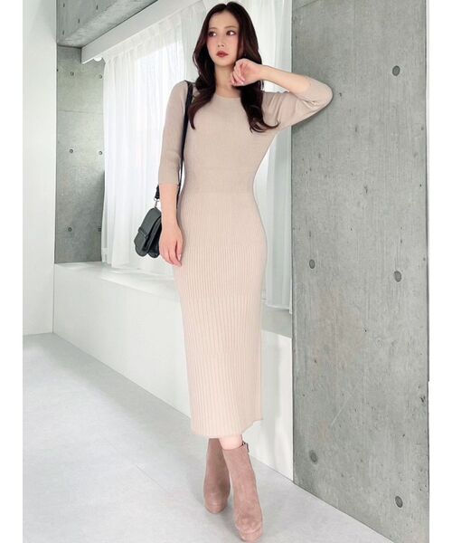 RESEXXY（リゼクシー）の「リブニットワンピース（ワンピース・レディース・オレンジ/ベージュ/ブルー/ブラック・SMALL/MEDIUM）」の20枚目の写真