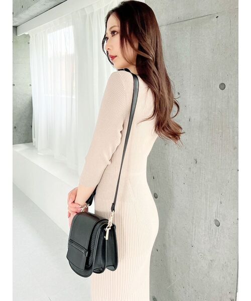 RESEXXY（リゼクシー）の「リブニットワンピース（ワンピース・レディース・オレンジ/ベージュ/ブルー/ブラック・SMALL/MEDIUM）」の22枚目の写真