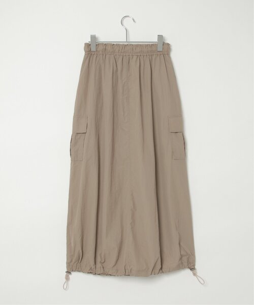 VENCEEXCHANGE（ヴァンスエクスチェンジ）の「ナイロンカーゴスカート/ドロスト付スカート（スカート・レディース・ベージュ/ブラック/ピンク/グリーン・FREE）」の6枚目の写真