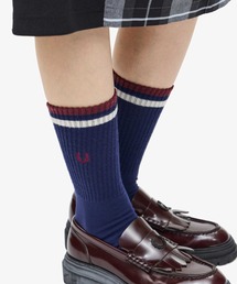 FRED PERRY(tbhy[)Tipped Short Socks^eBbvCV[g\bNX(\bNX/C)