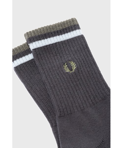 FRED PERRY(フレッドペリー)の「Tipped Short Socks/ティップラインショートソックス(ソックス/靴下・レディース・ブラック系その他/ダークグリーン/ネイビー/ブラック/ホワイト/グリーン/ブルー/ネイビー系/オリーブ/グリーン系その他/ブラック系その他2/ベージュ/グレー/グリーン系その他2/ブルー系その他・25/27/23-25/25-27)」の20枚目の写真