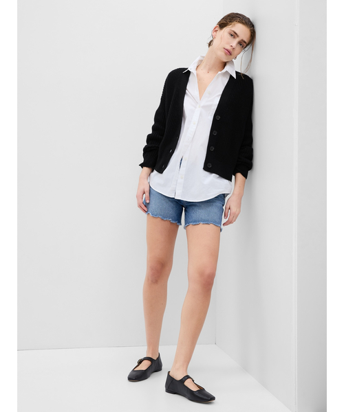 GAP（ギャップ）の「シェーカーステッチ Vネックカーディガン（カーディガン/ボレロ・レディース・ブルー/ベージュ/グレー/ブラック・M/L/S/XS/XXS/XL）」の16枚目の写真