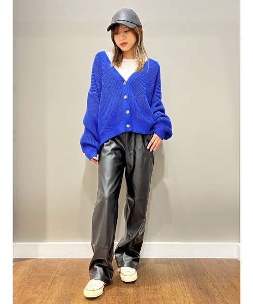 GAP（ギャップ）の「シェーカーステッチ Vネックカーディガン（カーディガン/ボレロ・レディース・ブルー/ベージュ/グレー/ブラック・M/L/S/XS/XXS/XL）」の21枚目の写真