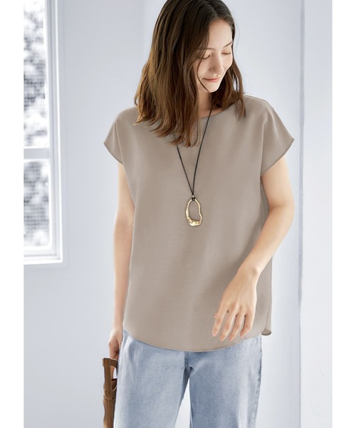 STYLE DELI(スタイルデリ)の「麻調リラックスブラウス(シャツ/ブラウス・レディース・ライトブルー/ネイビー/グレイッシュベージュ・FREE)」の2枚目の写真