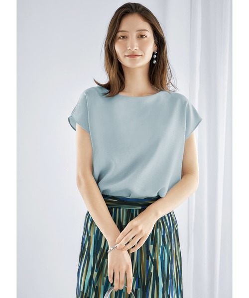 STYLE DELI(スタイルデリ)の「麻調リラックスブラウス(シャツ/ブラウス・レディース・ライトブルー/ネイビー/グレイッシュベージュ・FREE)」の1枚目の写真